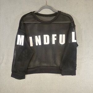 Women’s ALO Yoga Black Mesh Sweater Sz. S